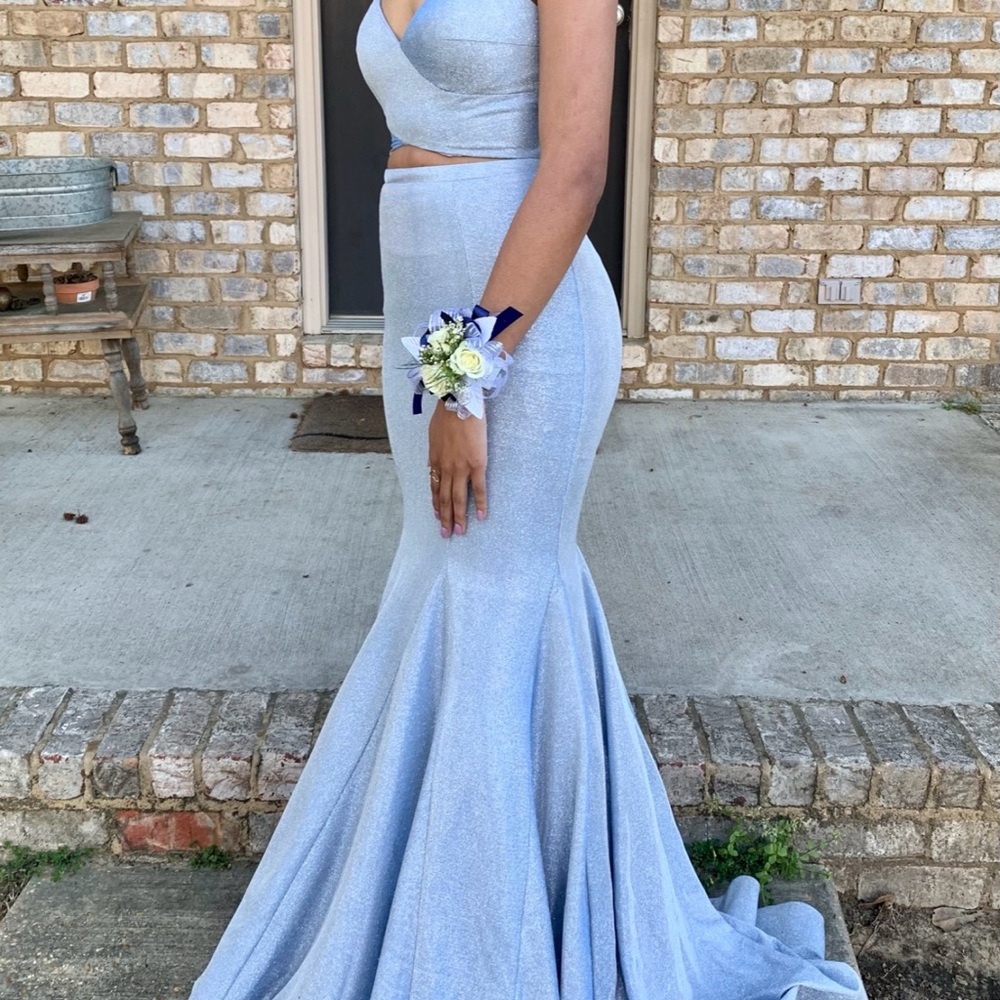 Blue Sparkle Prom Dress